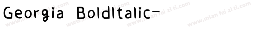 Georgia Boldltalic字体转换